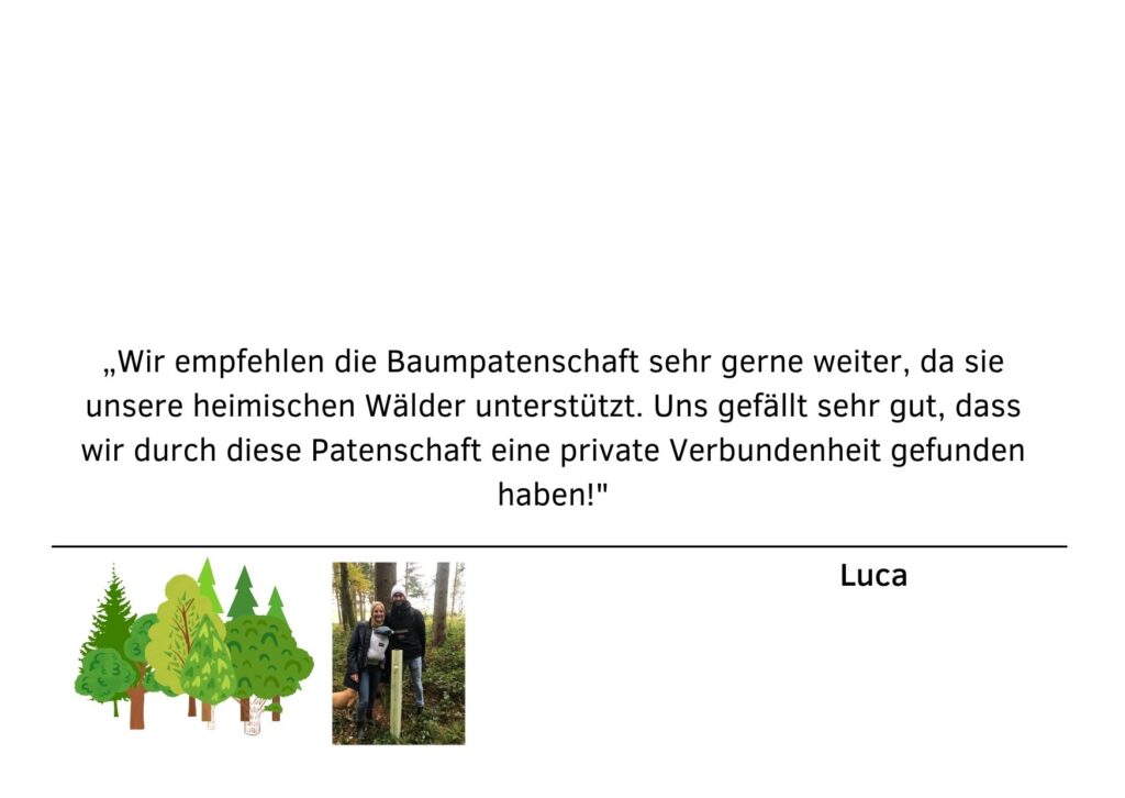 Baumpatenschaft verschenken für Luca